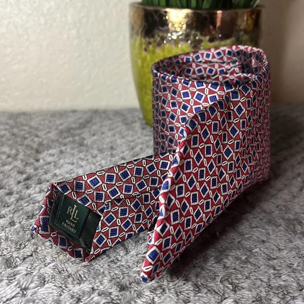 RALPH LAUREN💫Lauren💫Red/Blue Men’s Neck Tie